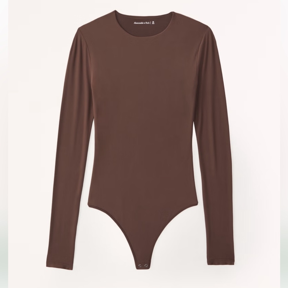 Abercrombie & Fitch Soft Matte Seamless Long-Sleeve Crew Bodysuit